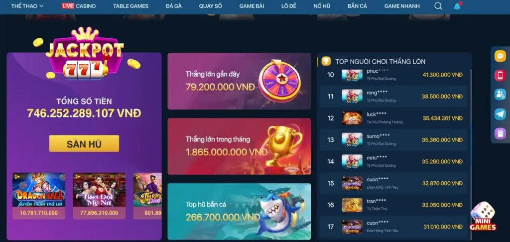Người chơi nhận thưởng từ các chương trình khuyến mãi 79kin